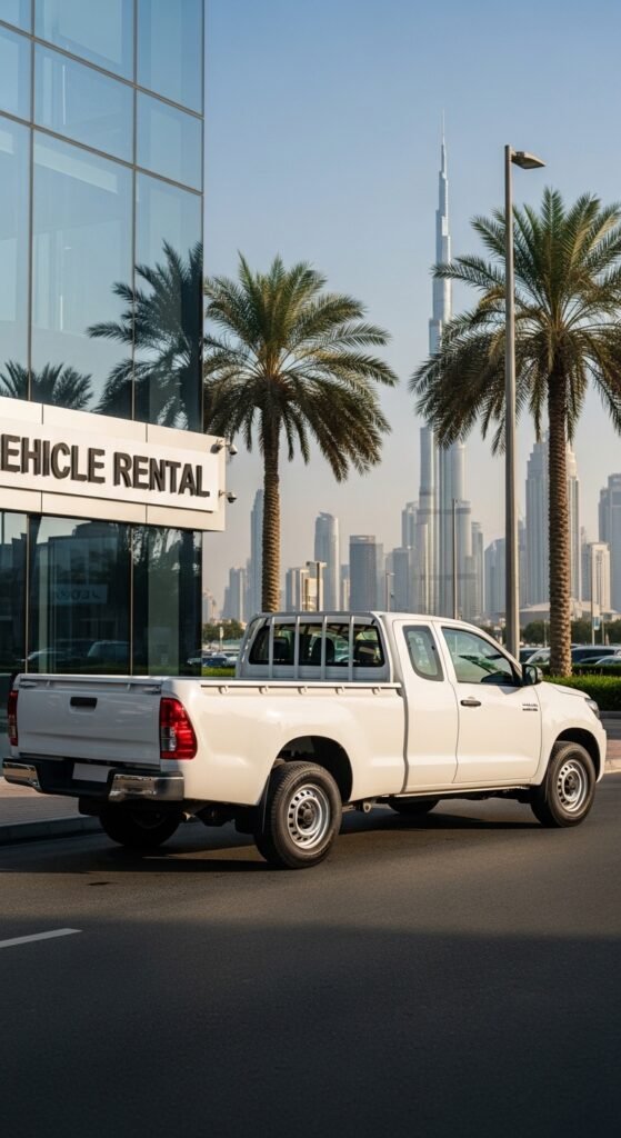 1 Ton pickup Rental Truck Dubai
